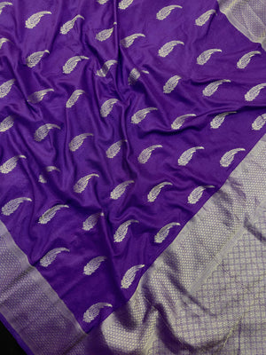 Women's Semi Banarasi Silk Saree with Intricate Zari Work – Traditional Festive Wear