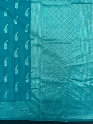 Women's Semi Banarasi Silk Saree with Intricate Zari Work – Traditional Festive Wear