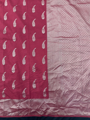 Women's Semi Banarasi Silk Saree with Intricate Zari Work – Traditional Festive Wear