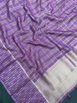 Women's Semi Banarasi Silk Saree with Intricate Zari Work – Traditional Festive Wear