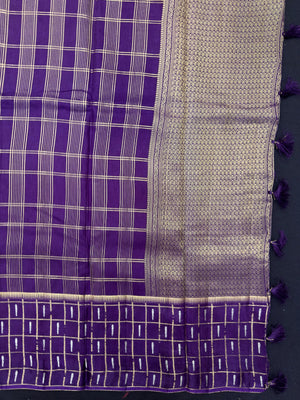 Women's Semi Banarasi Silk Saree with Intricate Zari Work – Traditional Festive Wear