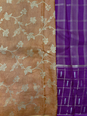 Women's Semi Banarasi Silk Saree with Intricate Zari Work – Traditional Festive Wear
