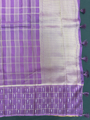 Women's Semi Banarasi Silk Saree with Intricate Zari Work – Traditional Festive Wear