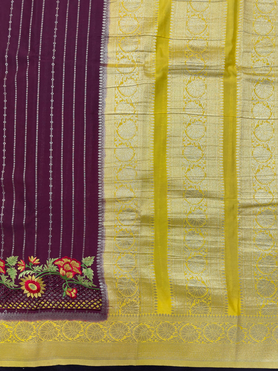 Elegant Semi  Crepe Silk Saree – Perfect for Daily Wear Fashion