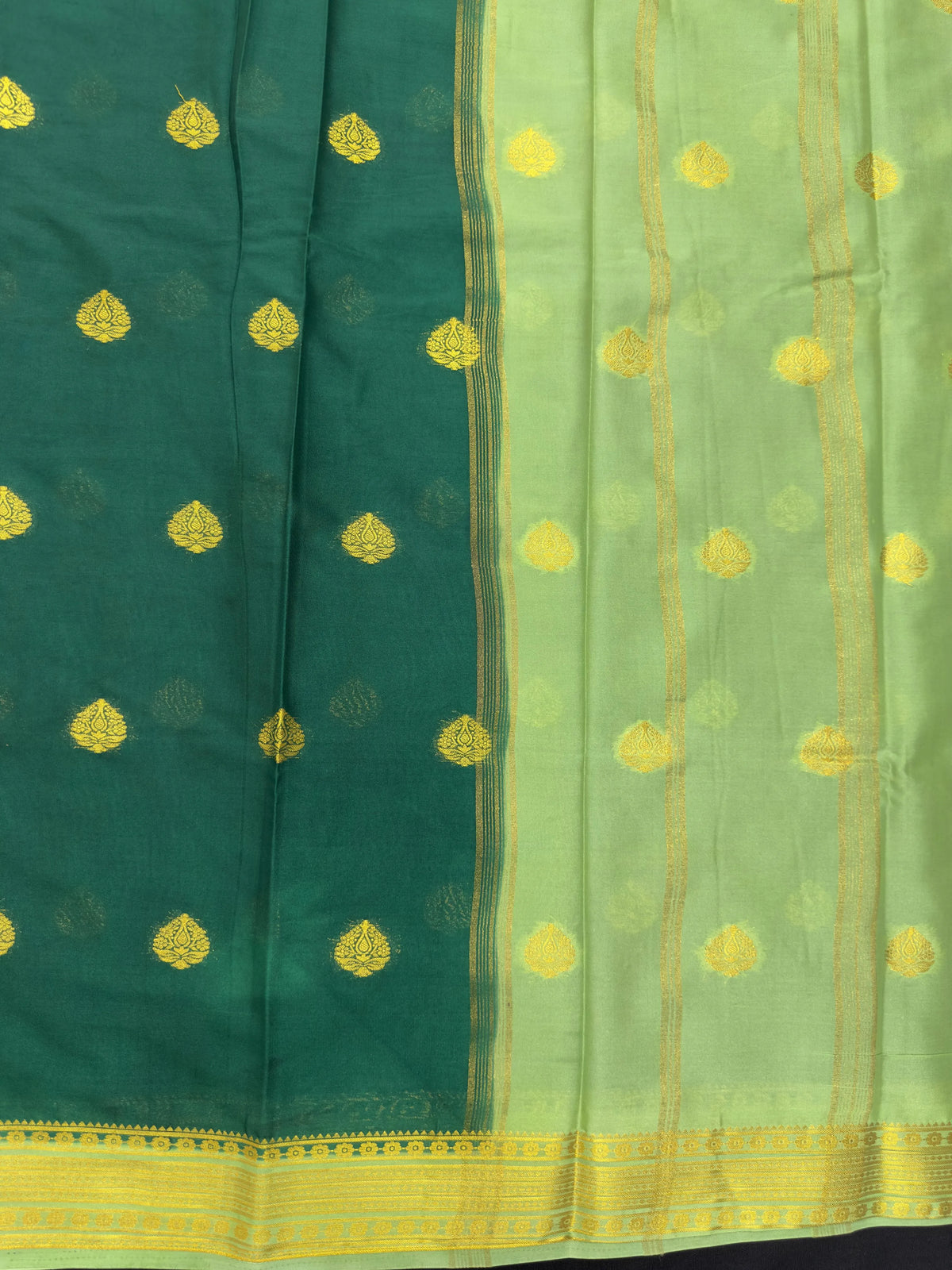 "Elegant Semi Crepe Silk saree with a smooth, lustrous finish, perfect for daily wear, offering a blend of style and comfort."