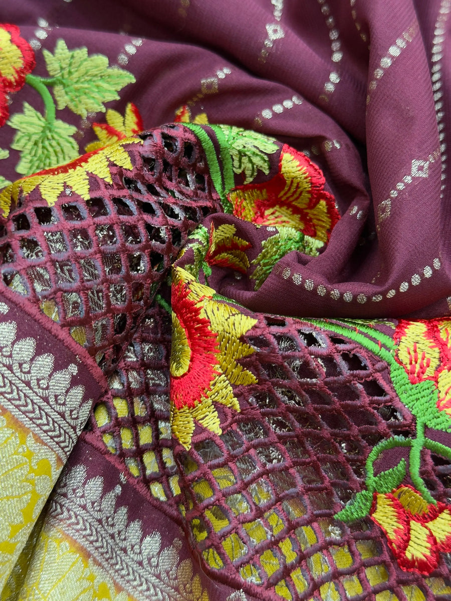 Elegant Semi  Crepe Silk Saree – Perfect for Daily Wear Fashion