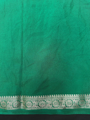 Woman draped in a Semi Crepe Silk Saree with soft texture and subtle shine, perfect for elegant office wear and festive occasions.