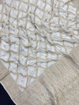 Semi Khaddi georgette saree with soft texture and light zari weaving – perfect for festive and ethnic occasions
