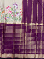 "Elegant Semi Mysore Crepe Silk Saree with Smooth Drape, Perfect for Daily Wear, Featuring a Lightweight and Comfortable Design for Work and Casual Occasions."
