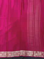 Semi Mysore silk saree with glossy texture and zari border – ideal for traditional and festive wear