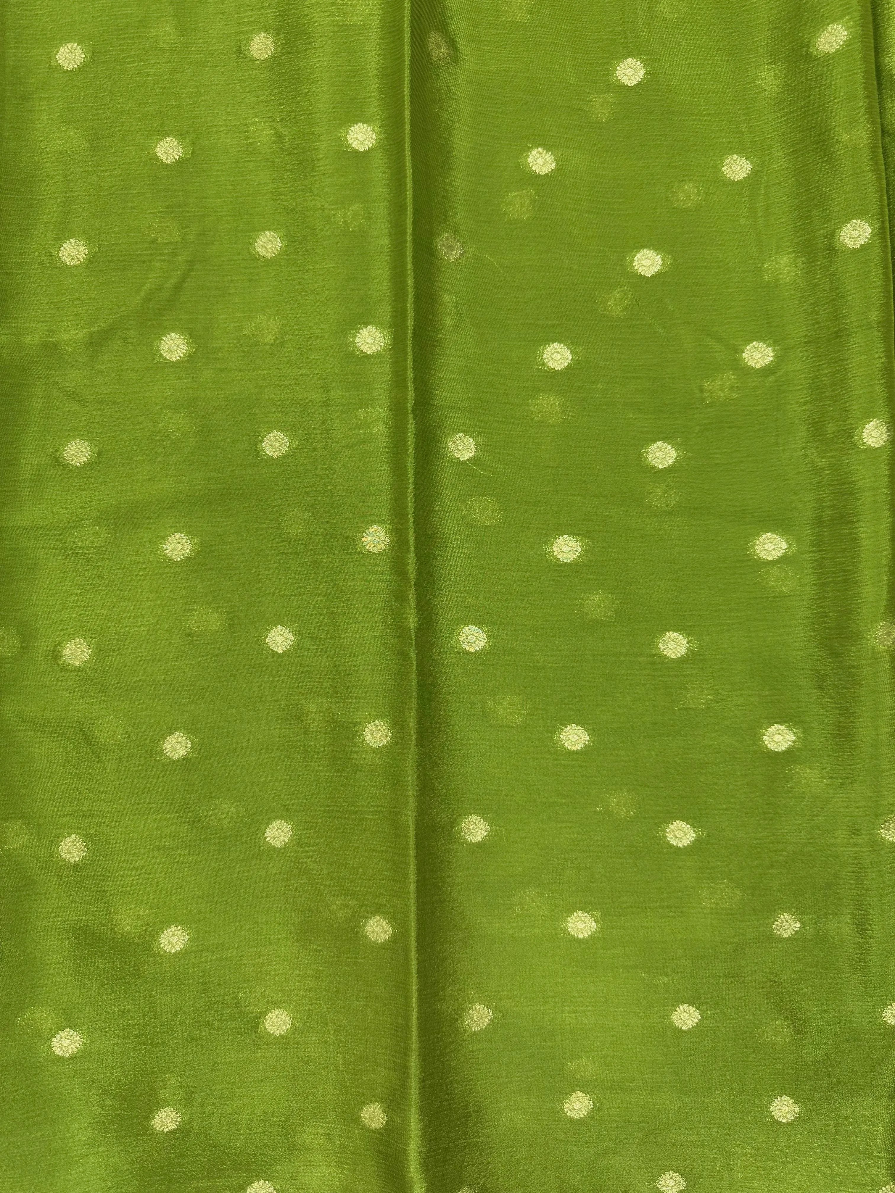 Semi Mysore silk saree with glossy texture and zari border – ideal for traditional and festive wear