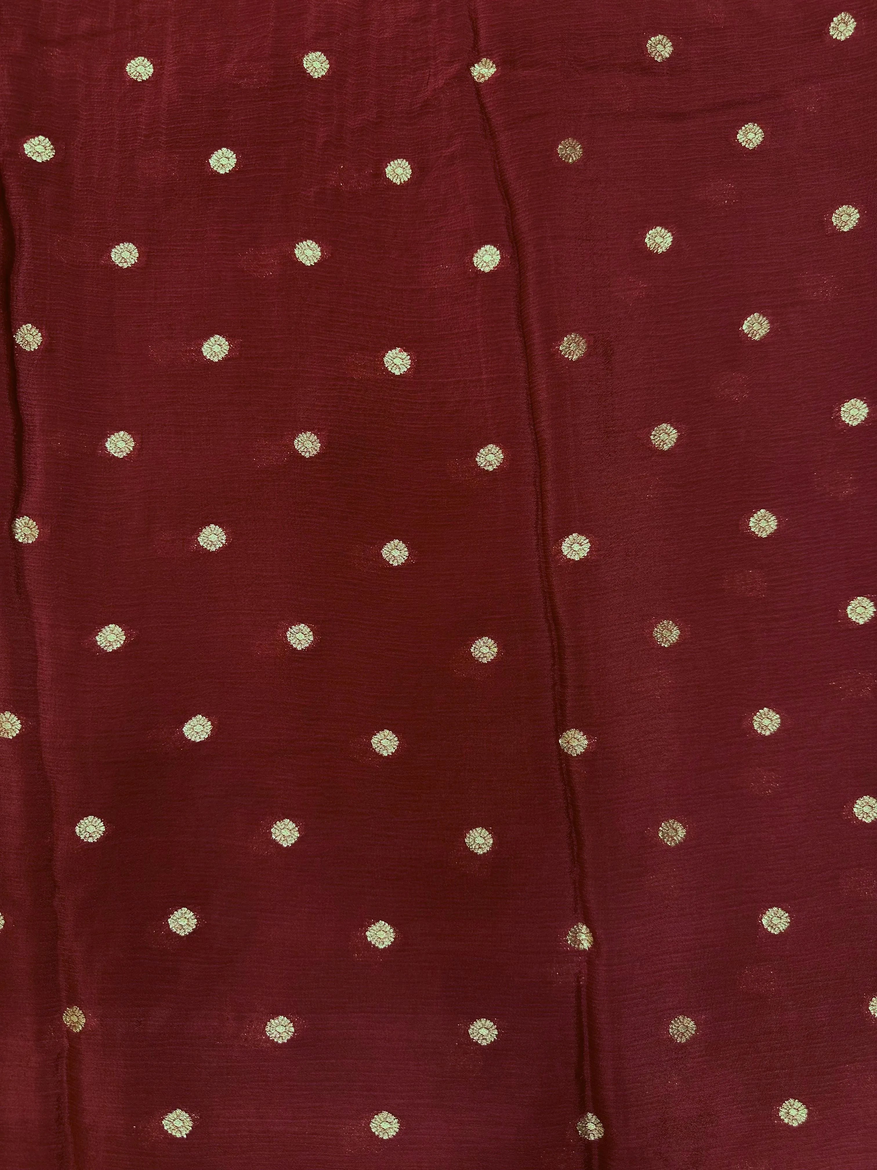 Semi Mysore silk saree with glossy texture and zari border – ideal for traditional and festive wear