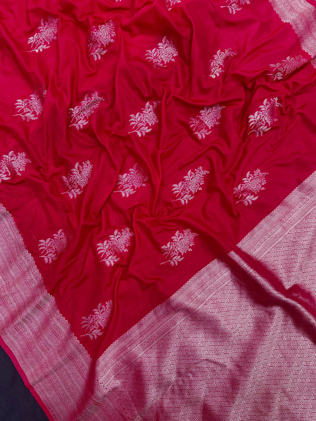 Woman draped in a Semi Silk Saree with soft shine and flowy texture – ideal for daily wear and small festive events.