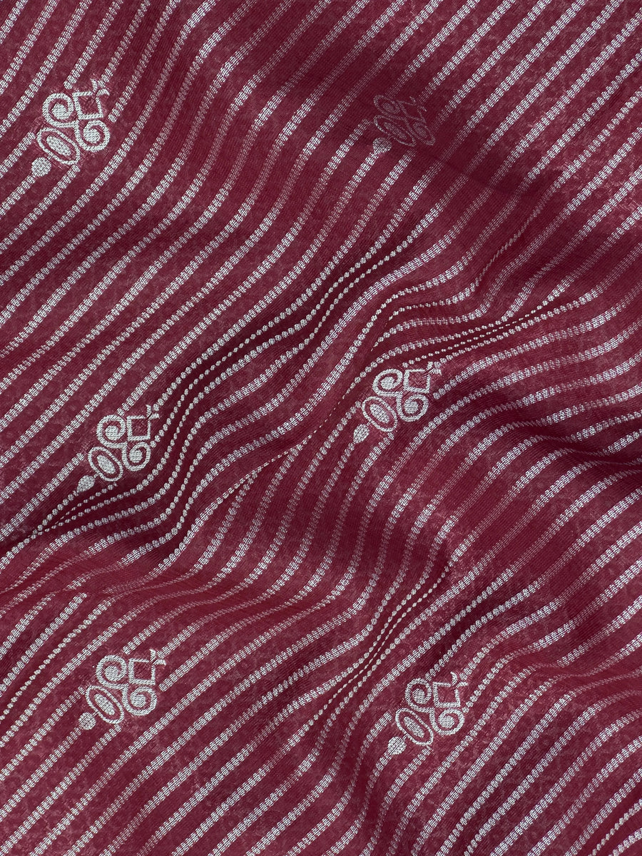 Woman in minimal semi silk saree – simple and graceful look for daily wear