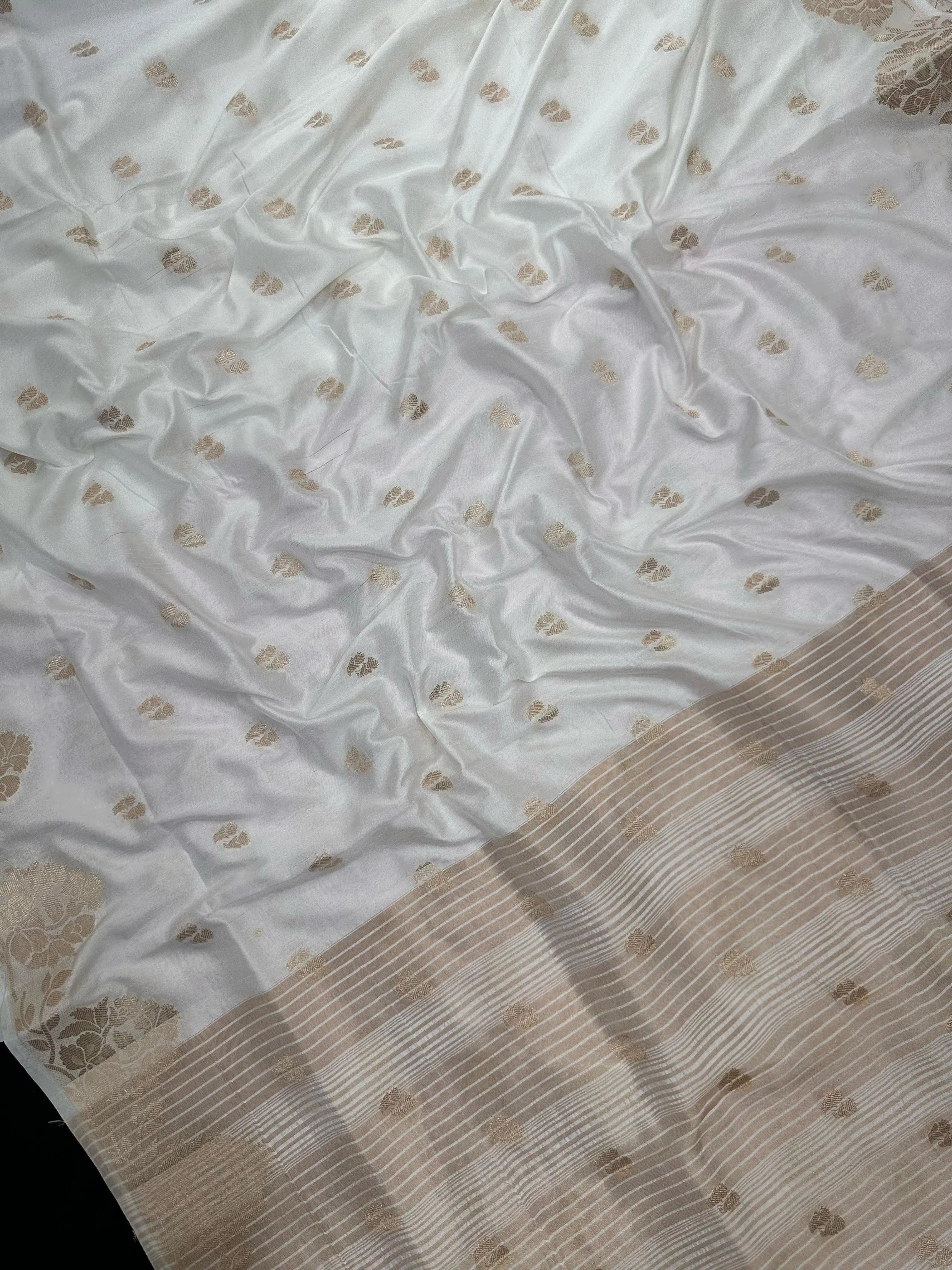 Woman wearing a Semi Silk Saree with lightweight drape and subtle shine, perfect for office, family gatherings, and festive occasions.
