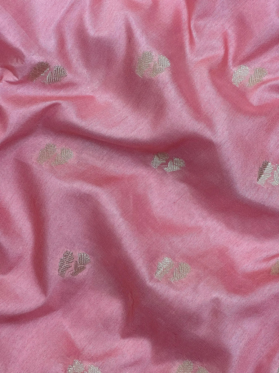 Woman wearing a Semi Silk Saree with lightweight drape and subtle shine, perfect for office, family gatherings, and festive occasions.