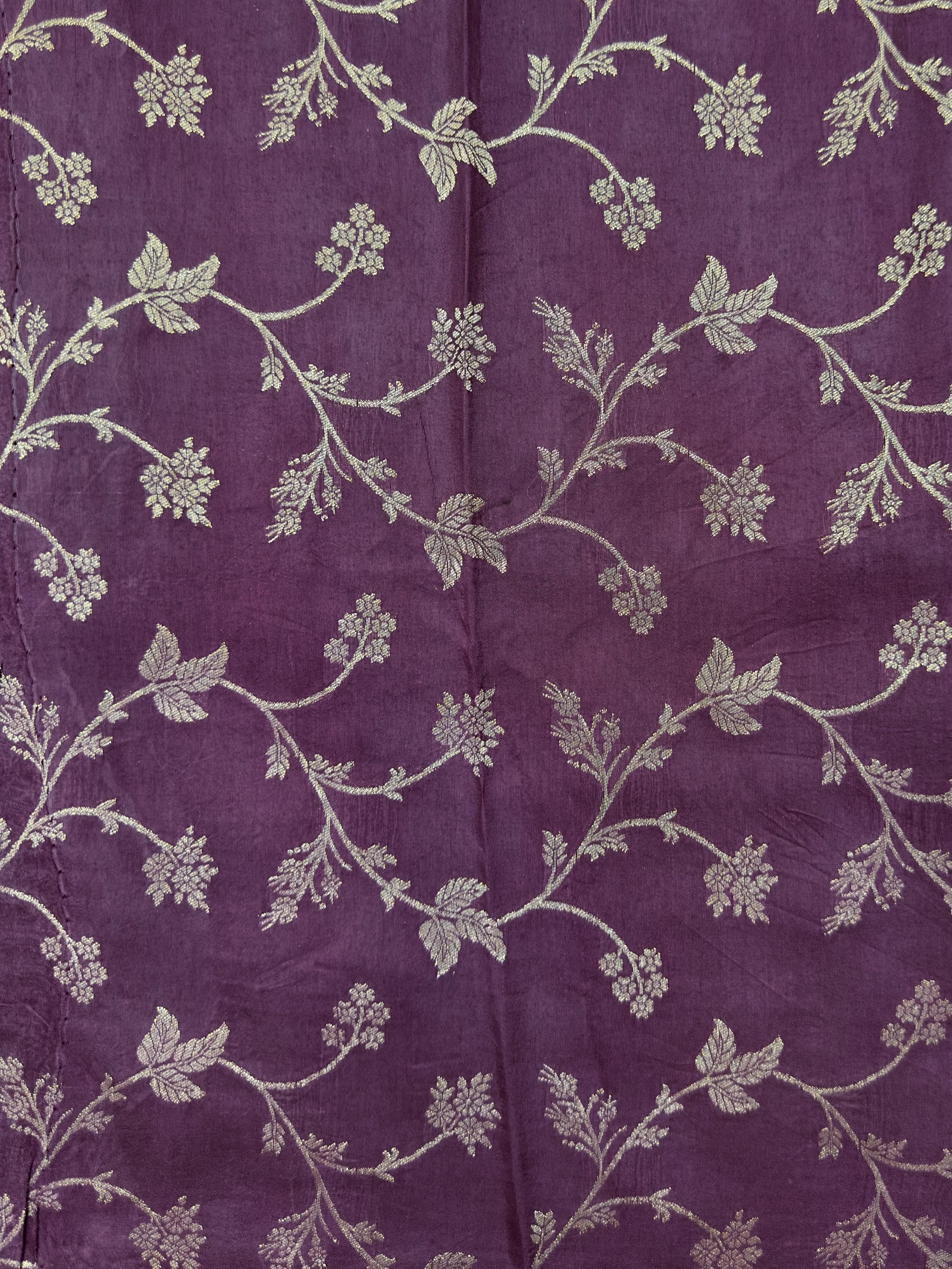 Women's Semi Banarasi Silk Saree with Intricate Zari Work – Traditional Festive Wear