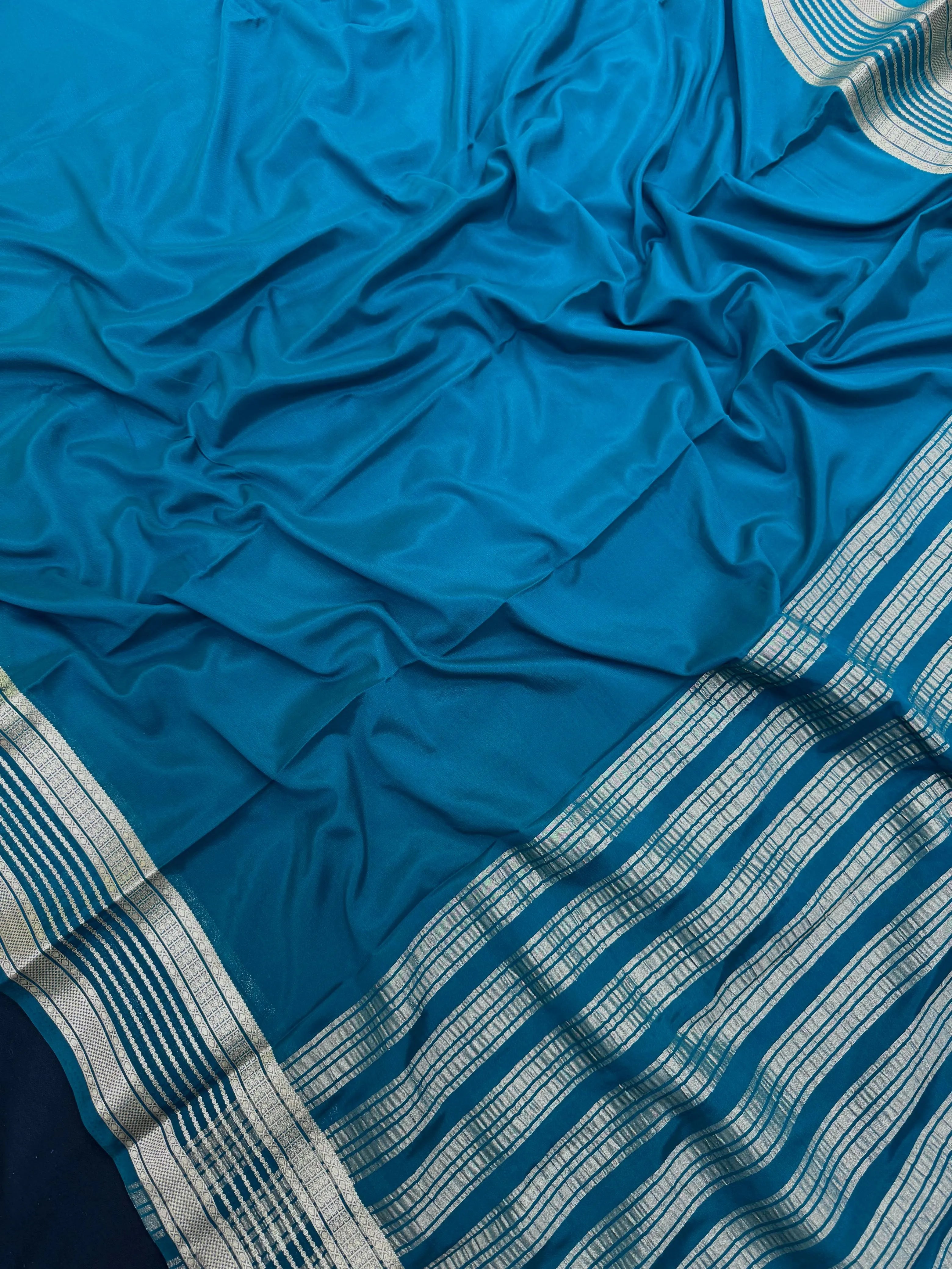Semi Mysore Silk Saree with South Indian elegance and everyday luxury. Lightweight, smooth, and perfect for casual, office, and festive wear.