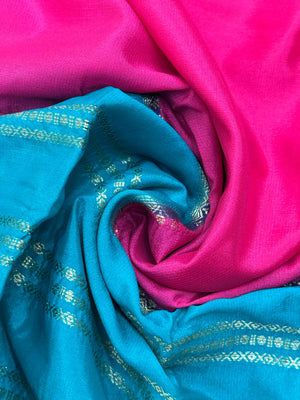 "Beautiful Semi Mysore Silk Saree in rich colors, designed for everyday elegance and comfort, perfect for daily wear with a graceful drape."