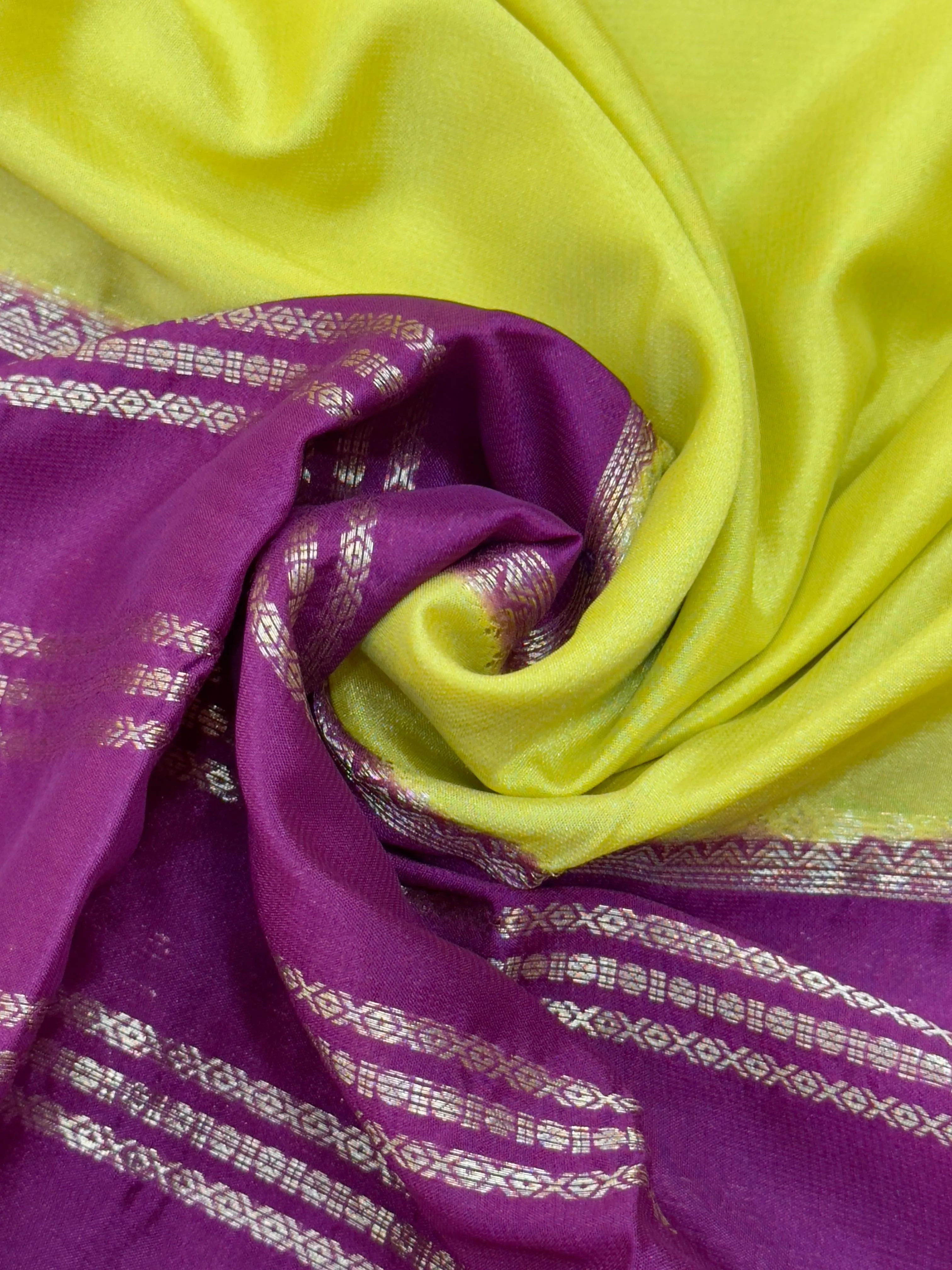 "Beautiful Semi Mysore Silk Saree in rich colors, designed for everyday elegance and comfort, perfect for daily wear with a graceful drape."