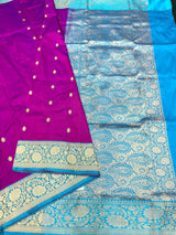 Pure Dupion Silk Saree with Classic Elegance-Silken Aura