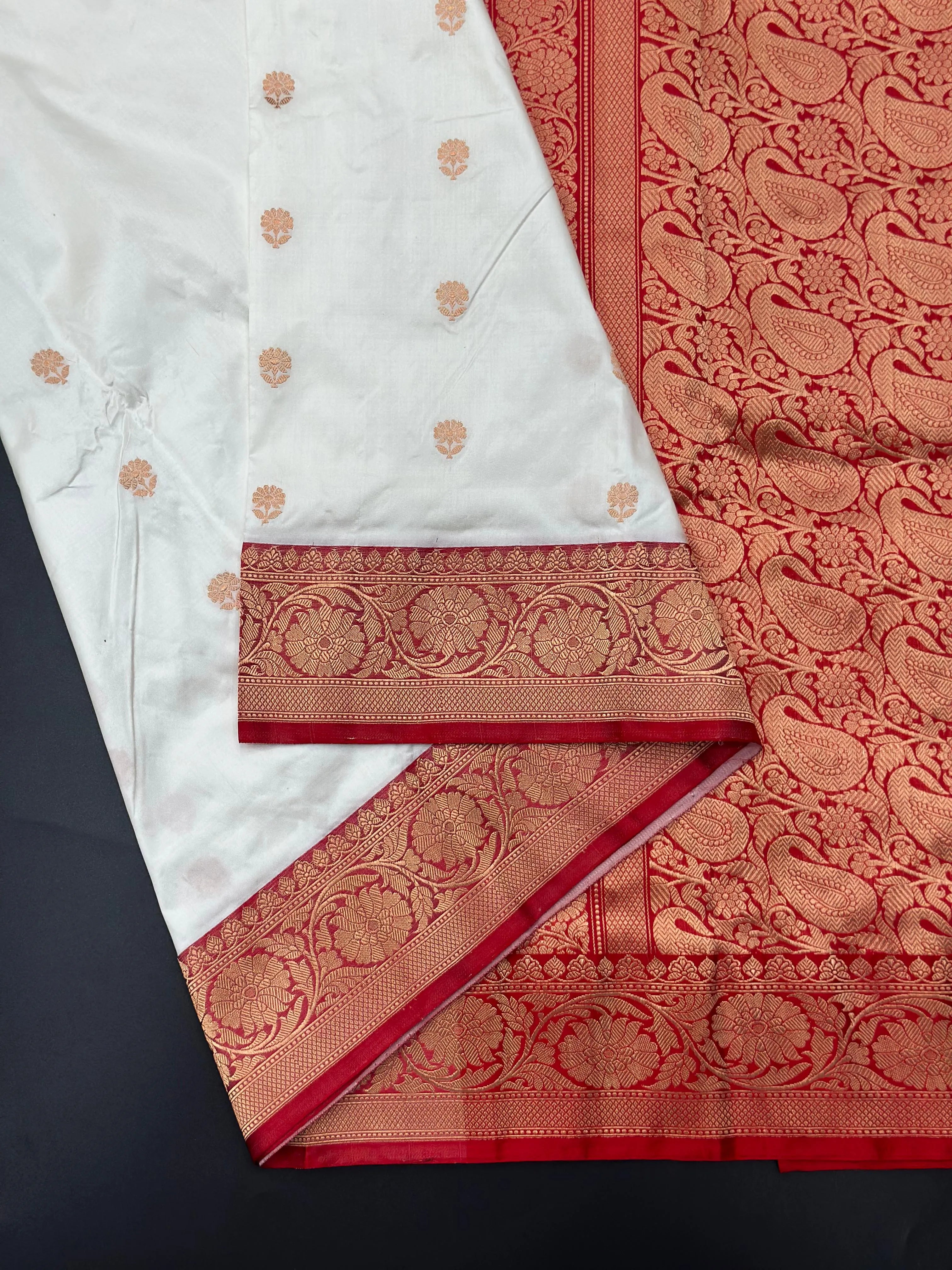 Pure Dupion Silk Saree with Classic Elegance-Silken Aura 