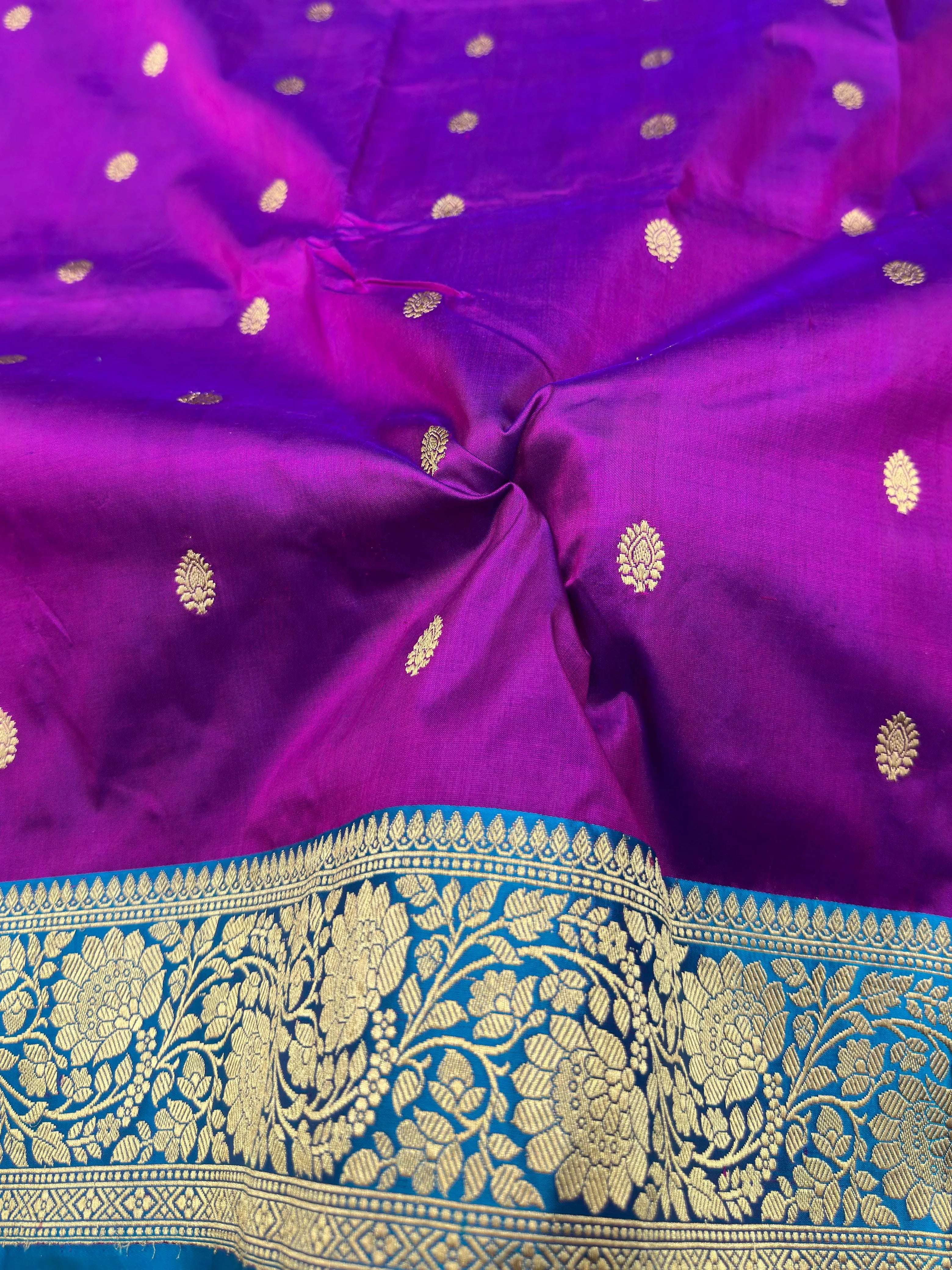 Pure Dupion Silk Saree with Classic Elegance-Silken Aura