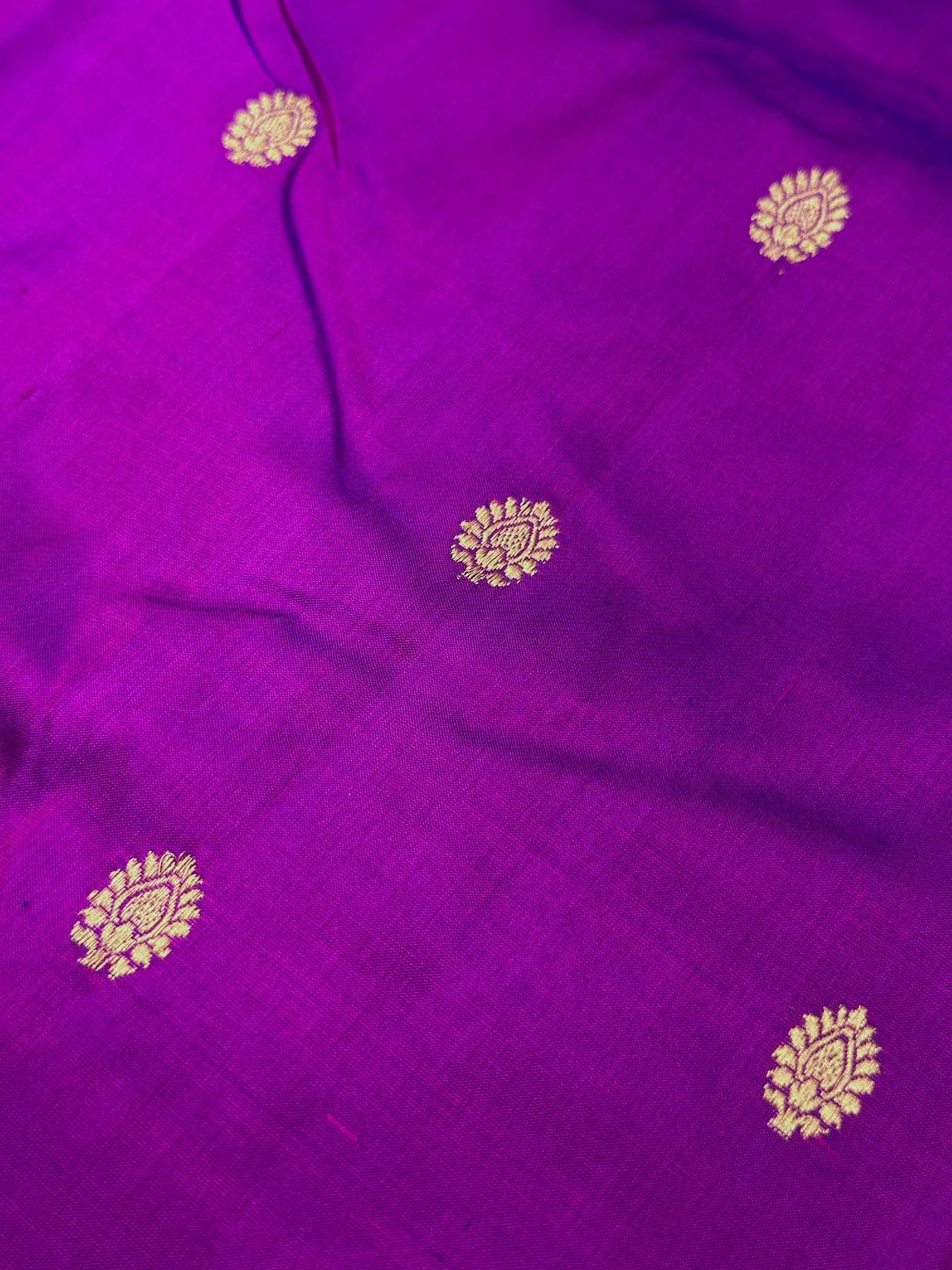 Pure Dupion Silk Saree with Classic Elegance-Silken Aura