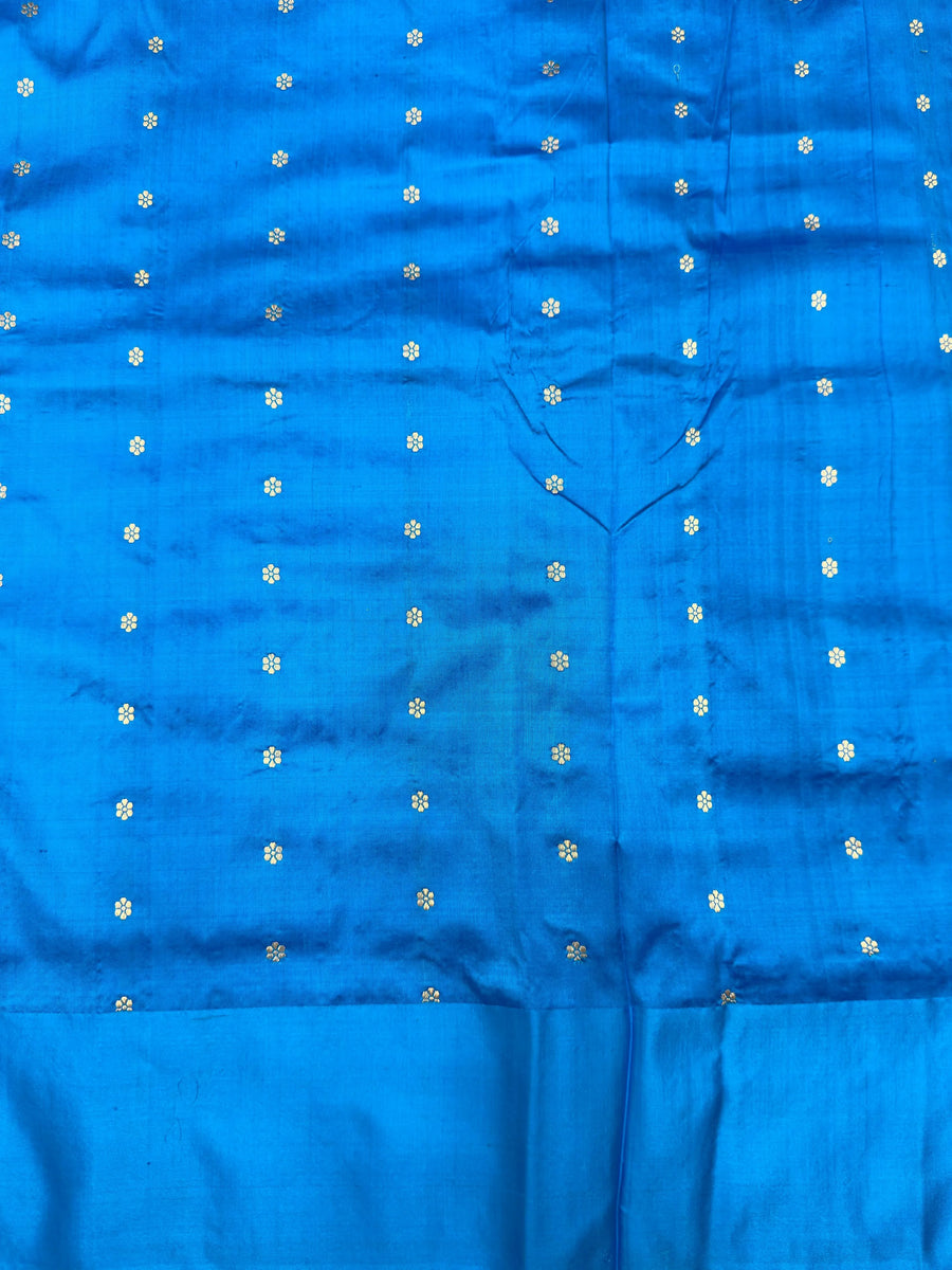Pure Dupion Silk Saree with Classic Elegance-Silken Aura