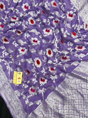 Charming Pure Georgette Silk Saree with Smooth Texture (Velvet) 