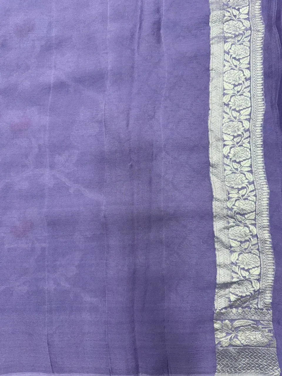 Charming Pure Georgette Silk Saree with Smooth Texture (Velvet) 