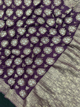 Semi Georgette Saree – Comfortable & Fashionable (Silver Meena) 