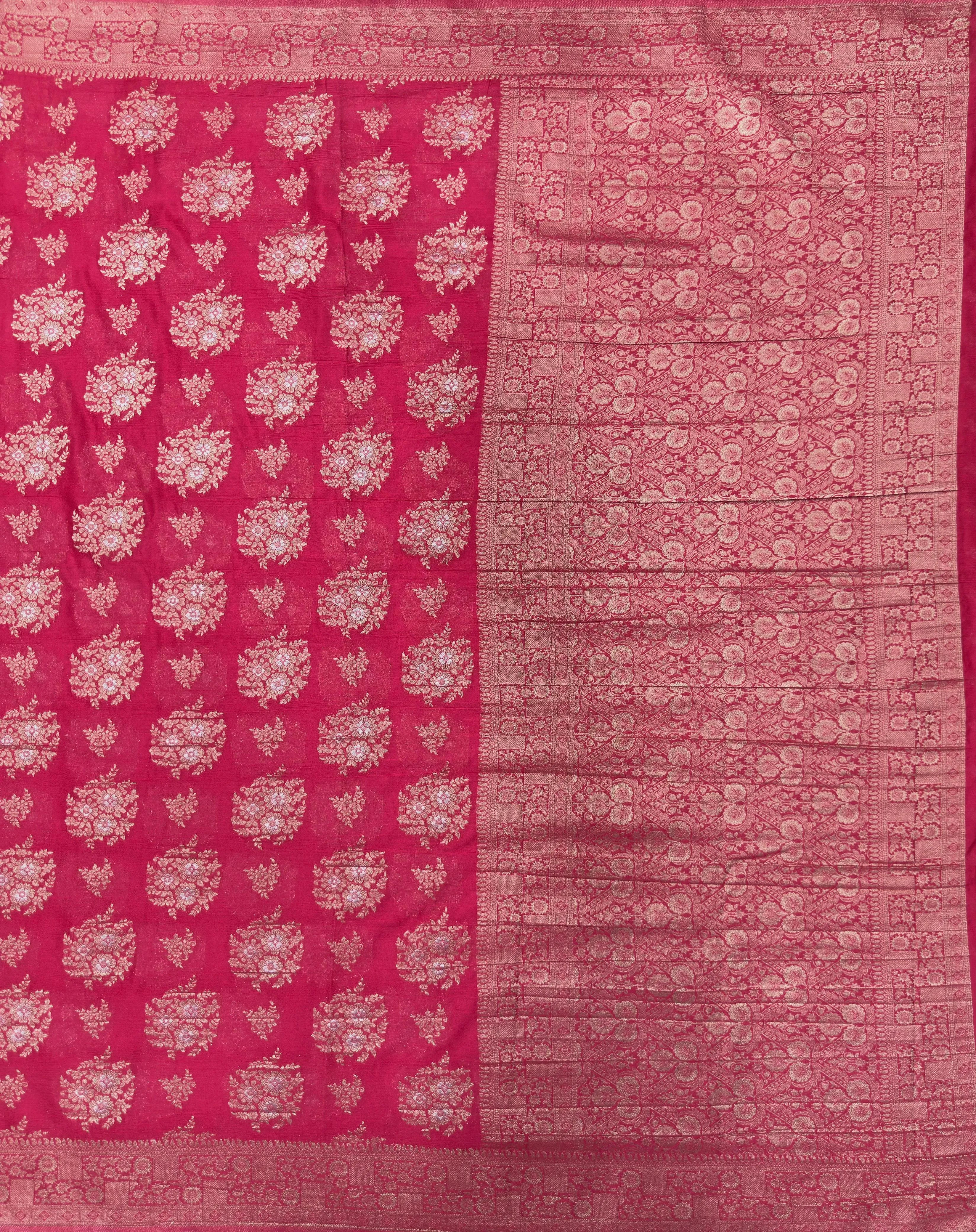 Semi Georgette Saree – Comfortable & Fashionable (Silver Meena) 