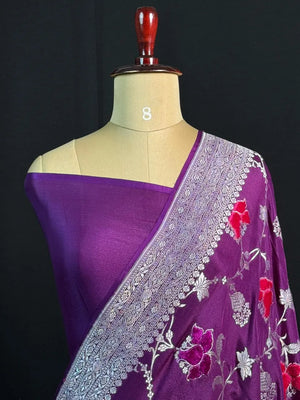 Charming Pure Georgette Silk Saree with Smooth Texture (Velvet)