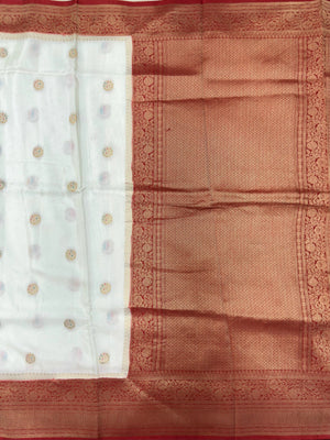 Premium Viscose Silk Saree with Rich Drape (Snowfall)