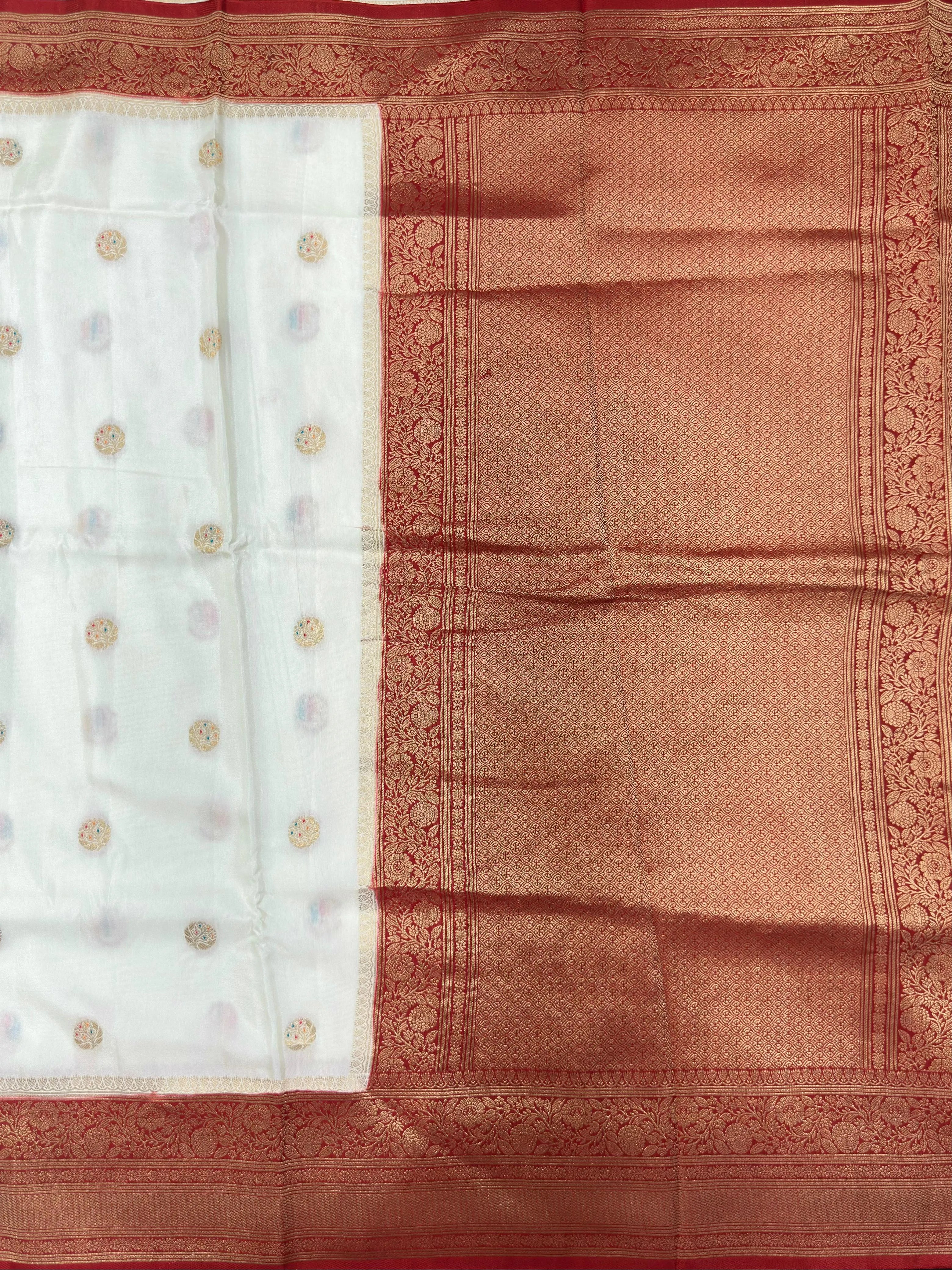 Premium Viscose Silk Saree with Rich Drape (Snowfall)