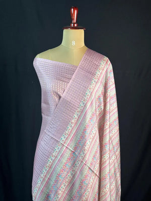 Tradition & Luxury in Tussar Silk-Snow Net