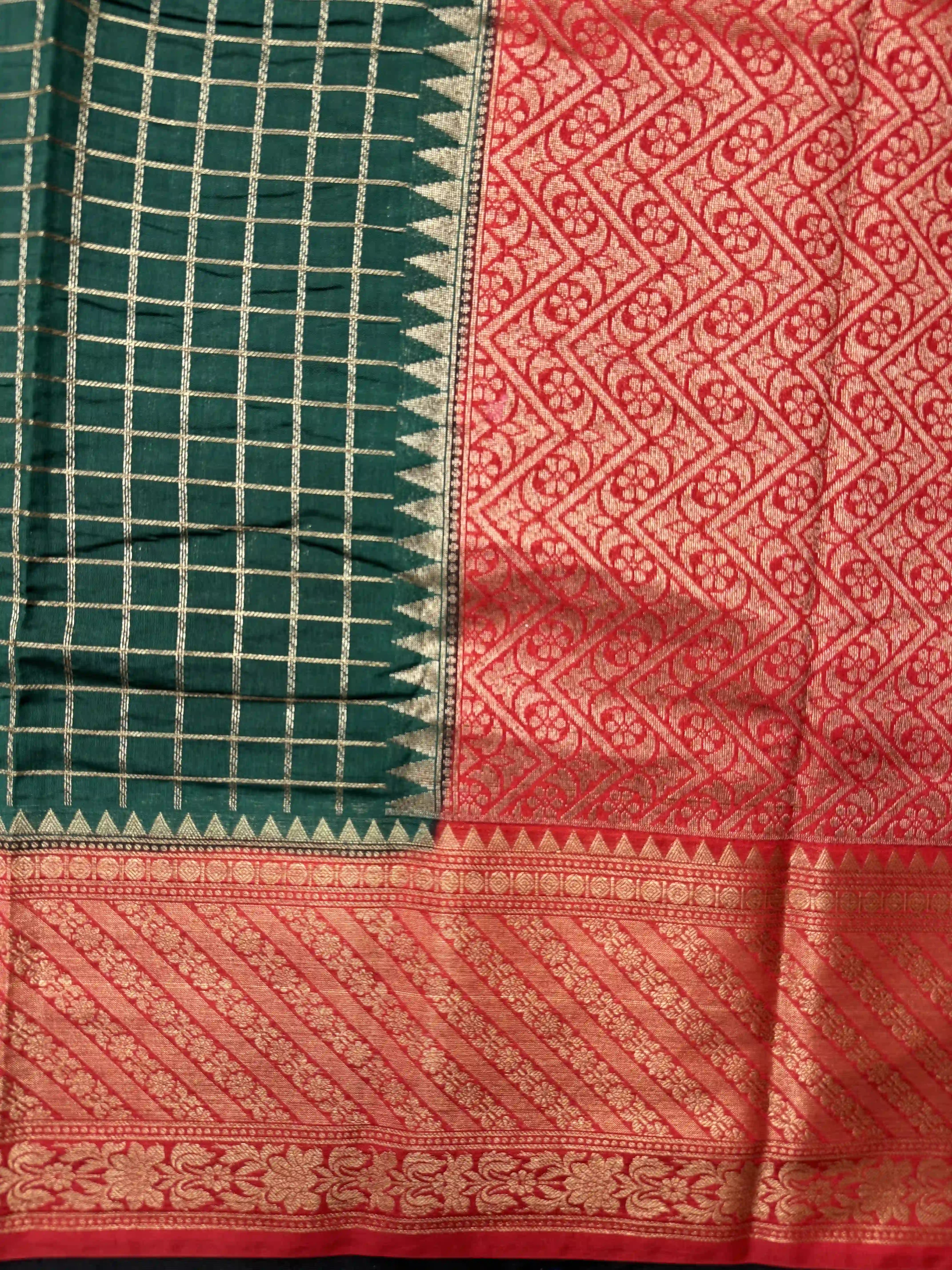 "Elegant Semi Katan Silk Saree with intricate traditional design, showcasing rich fabric texture and vibrant colors, perfect for festive and cultural occasions."