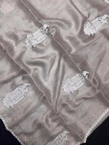 Soft Supernet Organza Saree With Embroidery Work 