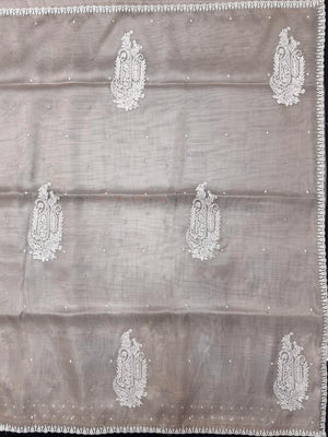 Soft Supernet Organza Saree With Embroidery Work 