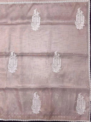 Soft Supernet Organza Saree With Embroidery Work 