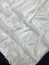 Soft Supernet Organza Saree With Embroidery Work 