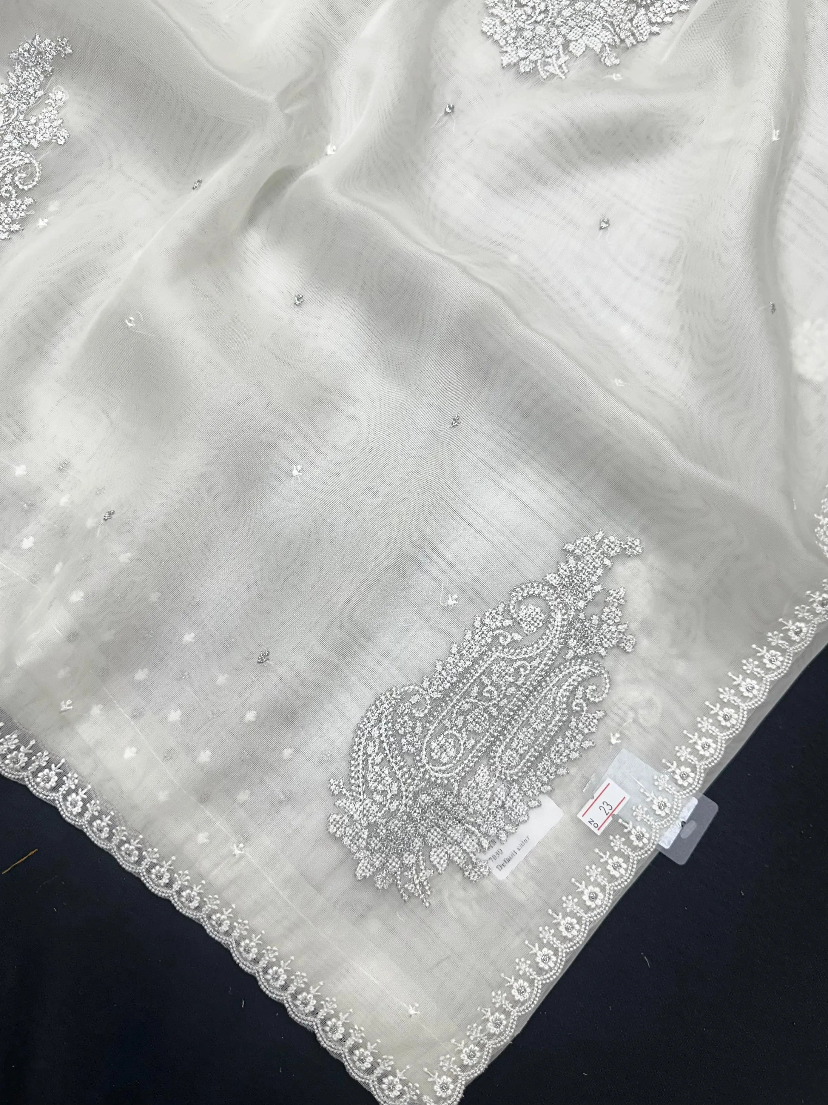 Soft Supernet Organza Saree With Embroidery Work 