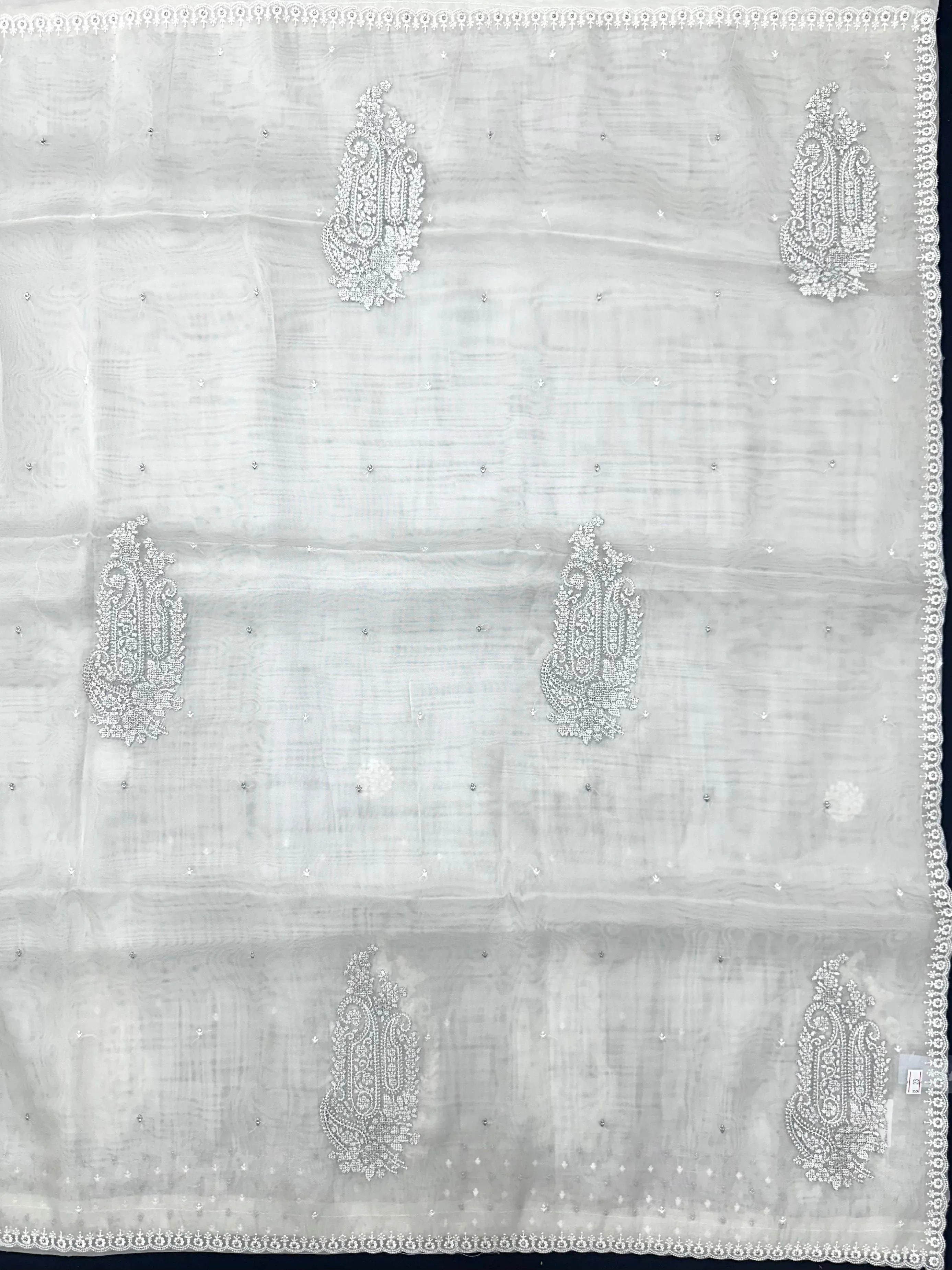 Soft Supernet Organza Saree With Embroidery Work 