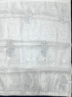 Soft Supernet Organza Saree With Embroidery Work 