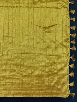 Woman draped in a Soft Tussar Silk Saree with subtle shine and fluid texture, ideal for elegant everyday and festive occasions.
