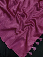 Woman draped in a Soft Tussar Silk Saree with subtle shine and fluid texture, ideal for elegant everyday and festive occasions.