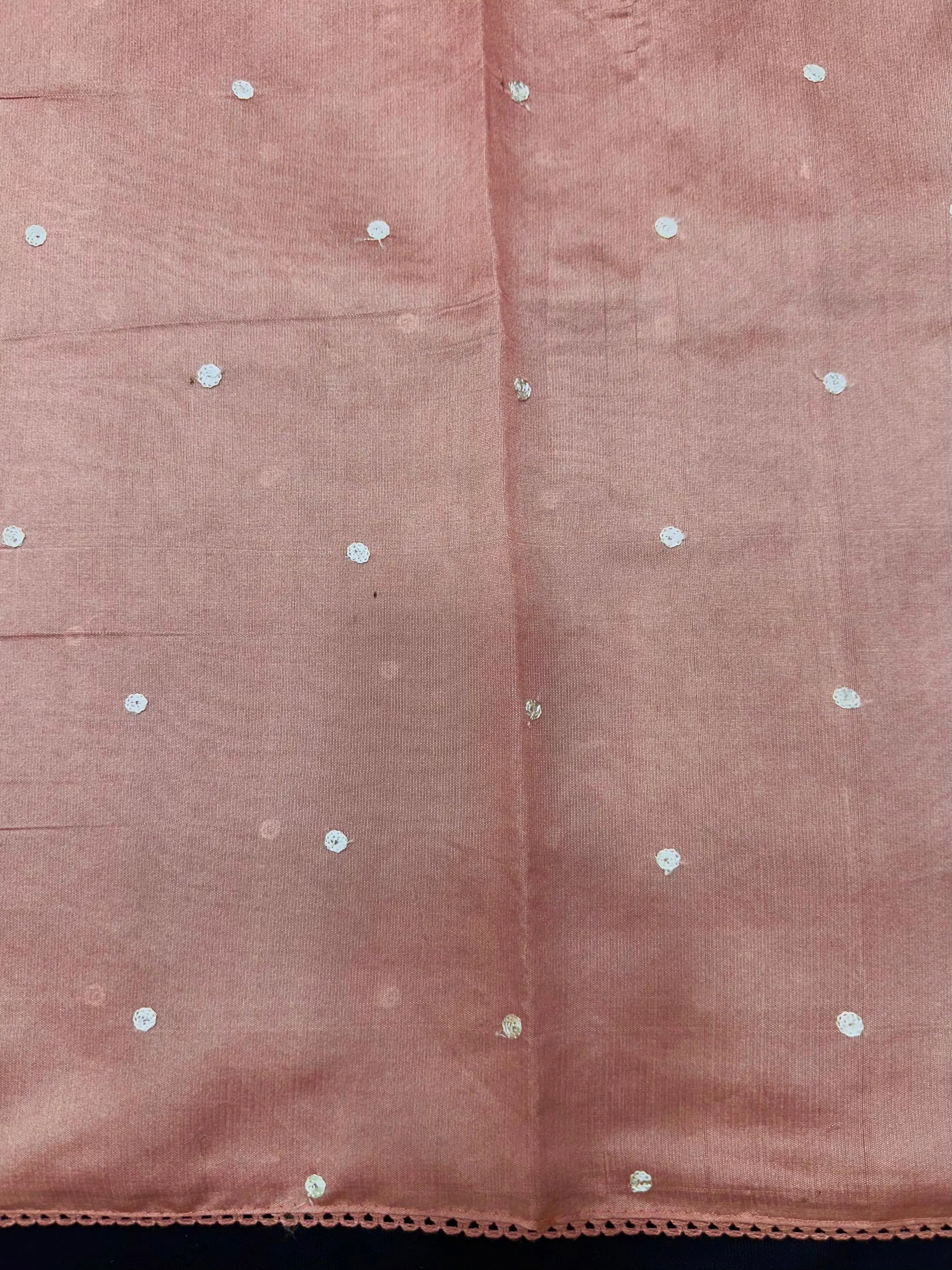 Lightweight Kota Saree with Classic Aari Work Detailing-Kota Aari Work