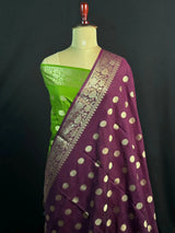 Handcrafted Semi Mysore Crepe Silk Saree – Perfect Festive Wear (RMS Crape) 