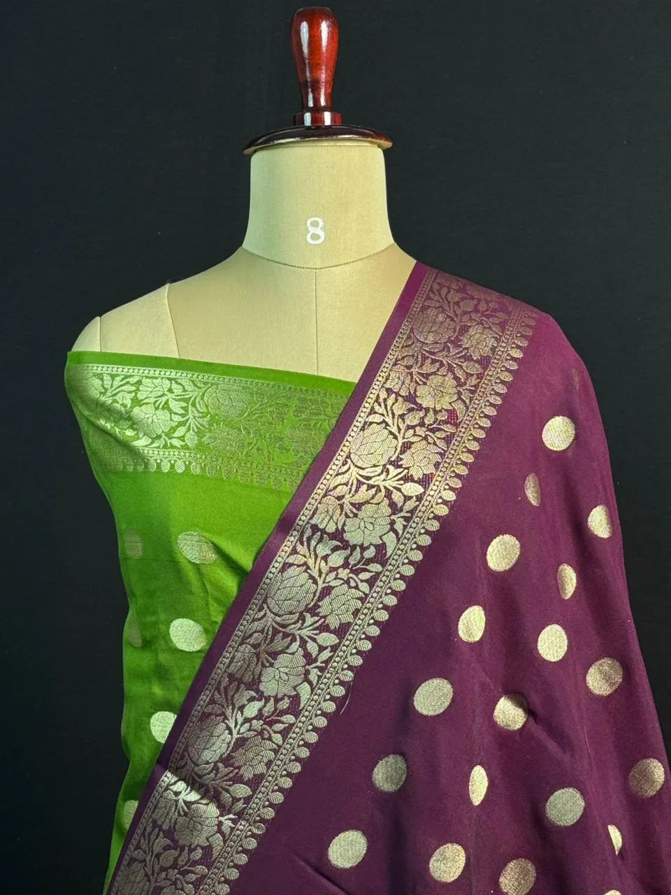 Handcrafted Semi Mysore Crepe Silk Saree – Perfect Festive Wear (RMS Crape) 
